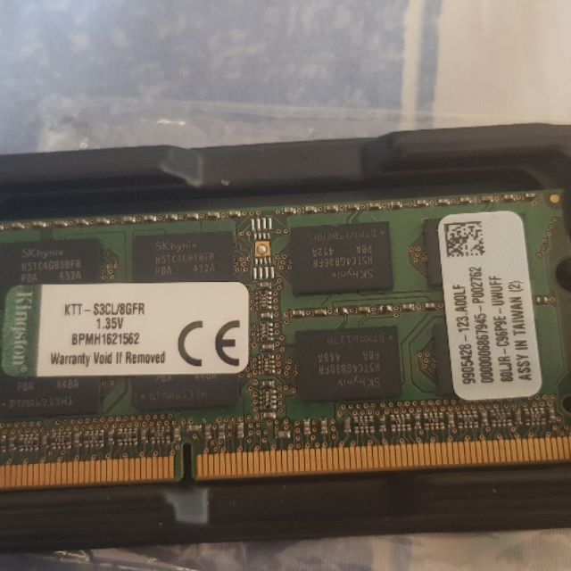 Kingston DDR3 1600 8GB 筆記型電腦記憶體加送2GB×2