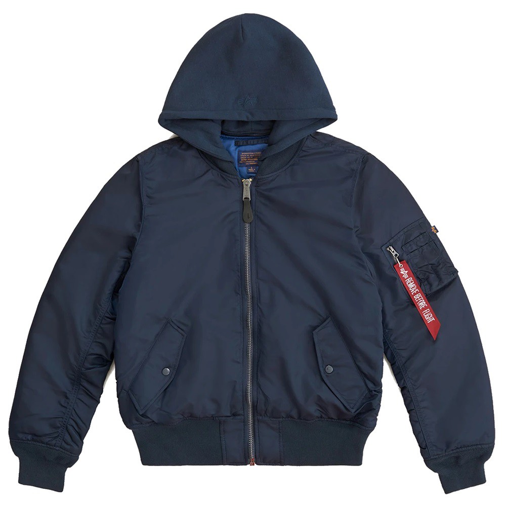 ALPHA INDUSTRIES MA-1 NATUS 連帽飛行外套 深藍【A-KAY0】【MJM47506C1NV】