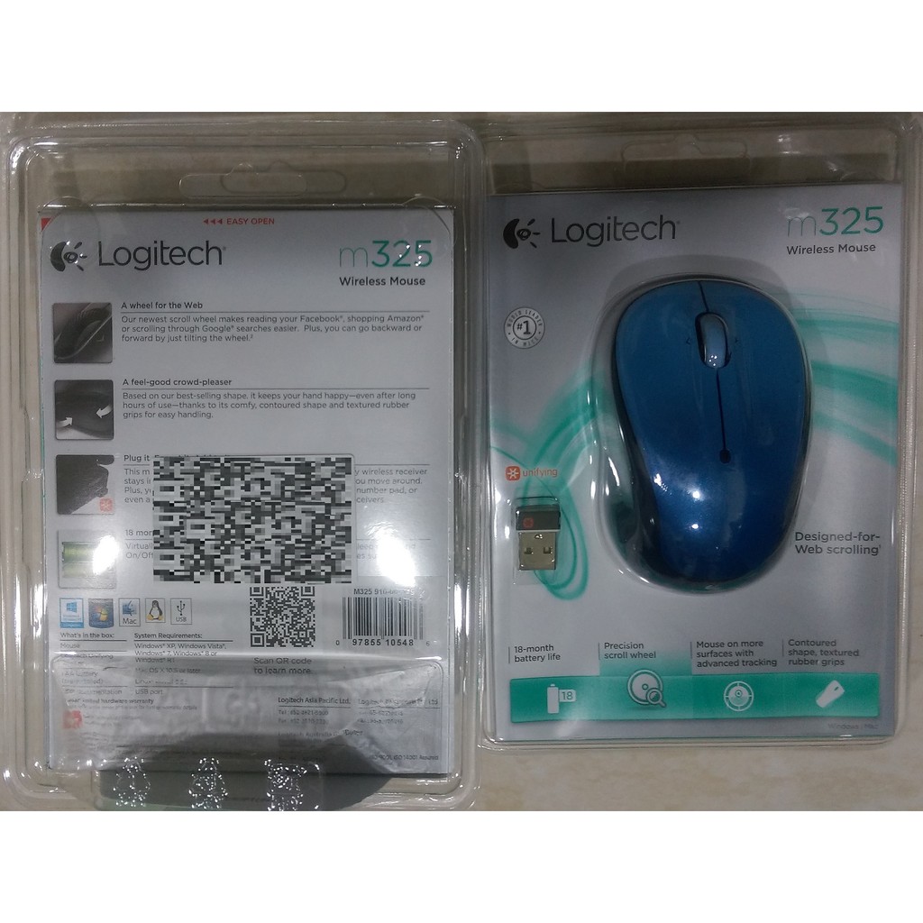 全新未拆封 面交350 羅技 M325 無線滑鼠 Unifying 超小型接收器 Logitech 光學滑鼠 2.4G