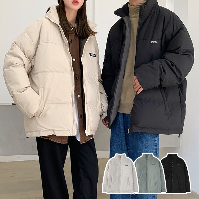 【K-2】雙面穿 韓國厚磅 尼龍 風衣外套 簡約時尚風 澎澎感 冬天必備保暖 街頭 男女不拘