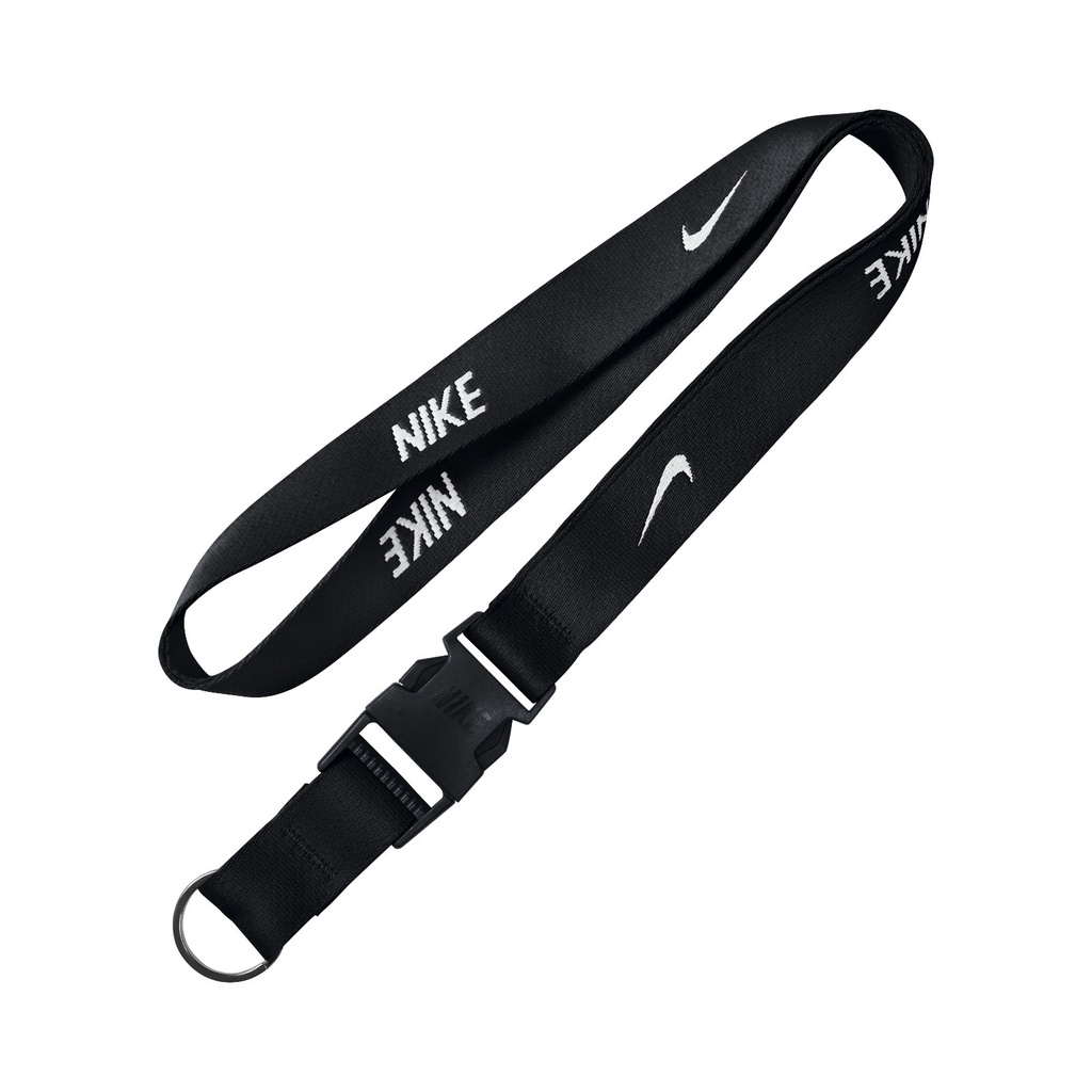 Nike 識別證吊帶 Lanyard 黑 白 掛繩 基本款 勾勾 電繡Logo 【ACS】 NIA1701-0NS