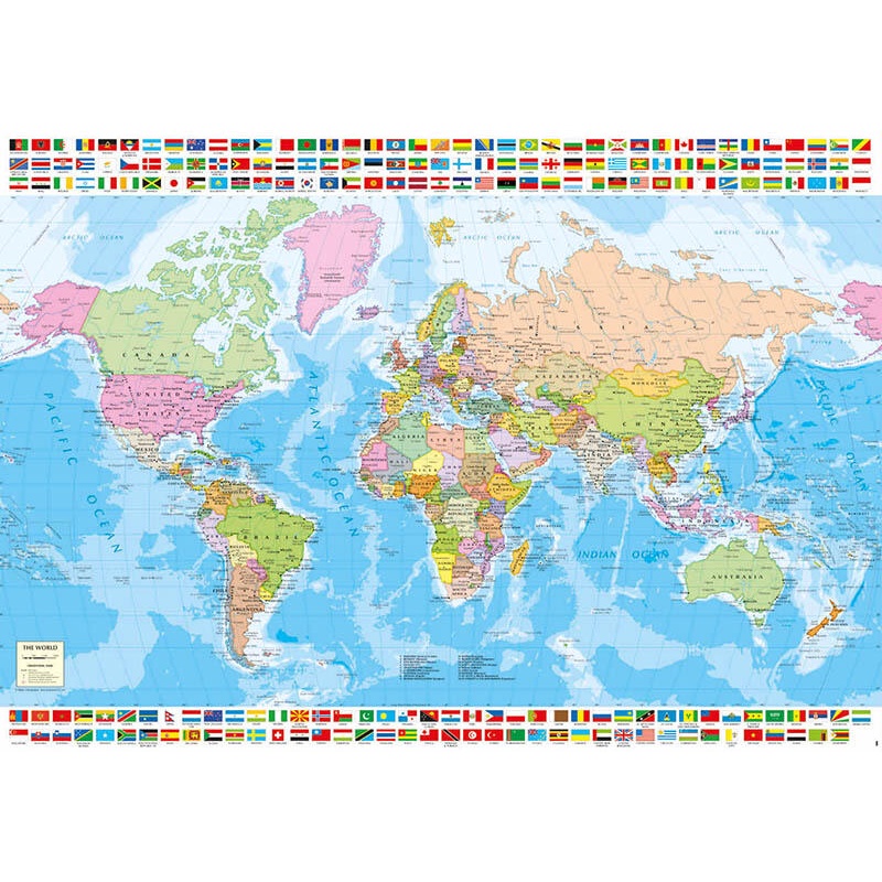 18500 1500片歐洲進口拼圖 EDUCA 世界地圖