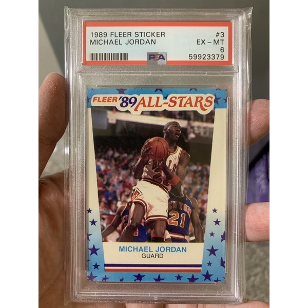 NBA球員卡 籃球之神 Michael Jordan 麥可喬丹1989年明星隊早期老特卡 psa鑑定卡
