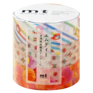 日本mt和紙膠帶 台灣限定款C組 斜紋/縫點/紙花(日本製)