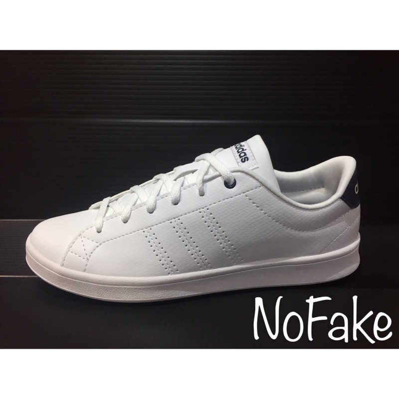 【NoFake】Adidas Neo ADVANTAGE CLEAN QT 輕量板鞋 白底深藍尾-DB1853