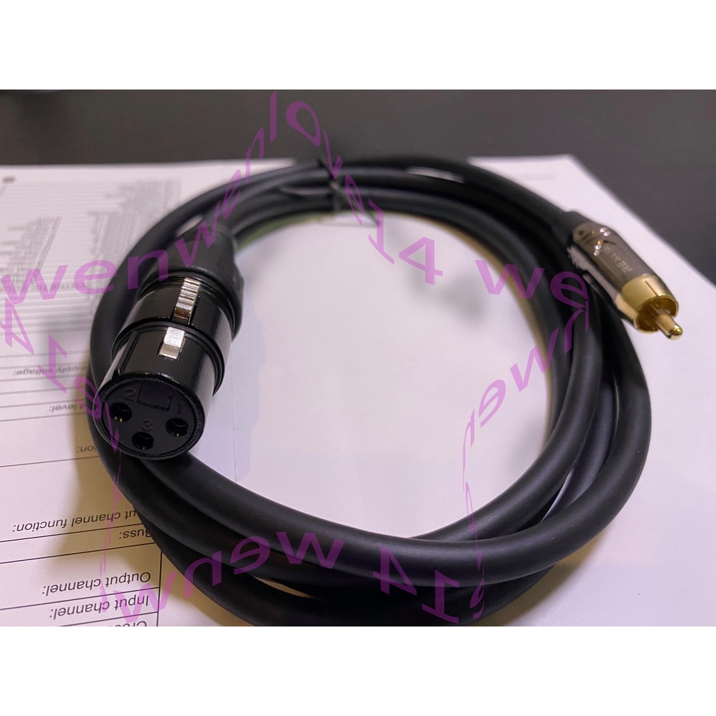 (RCA公轉XLR母 mono) RCA 公轉 XLR canon卡農母 訊號線 鋁合金無氧銅 3米混音器訊號線