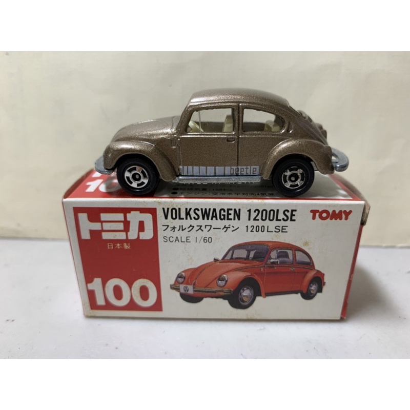 ［現貨］Tomica  Tomy 舊紅標 No.100 Volkswagen 1200LSE 金龜車   1