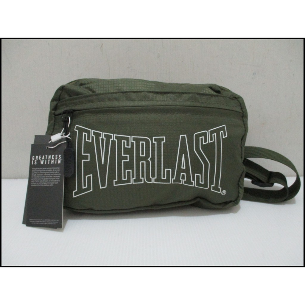 EVERLAST 腰包 側背包 胸前包 軍綠色 大LOGO 正品公司貨 4955300670