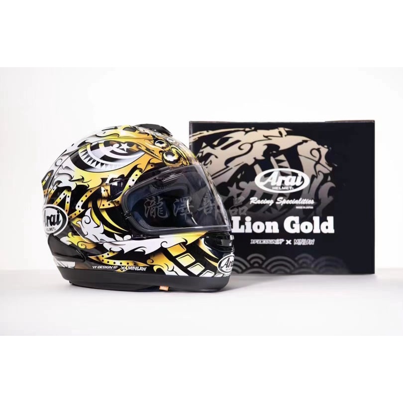 瀧澤部品 代購 日本 ARAI RX-7X 全罩安全帽 LION GOLD 黑金 醒獅  RX7X 頂級 限量660頂