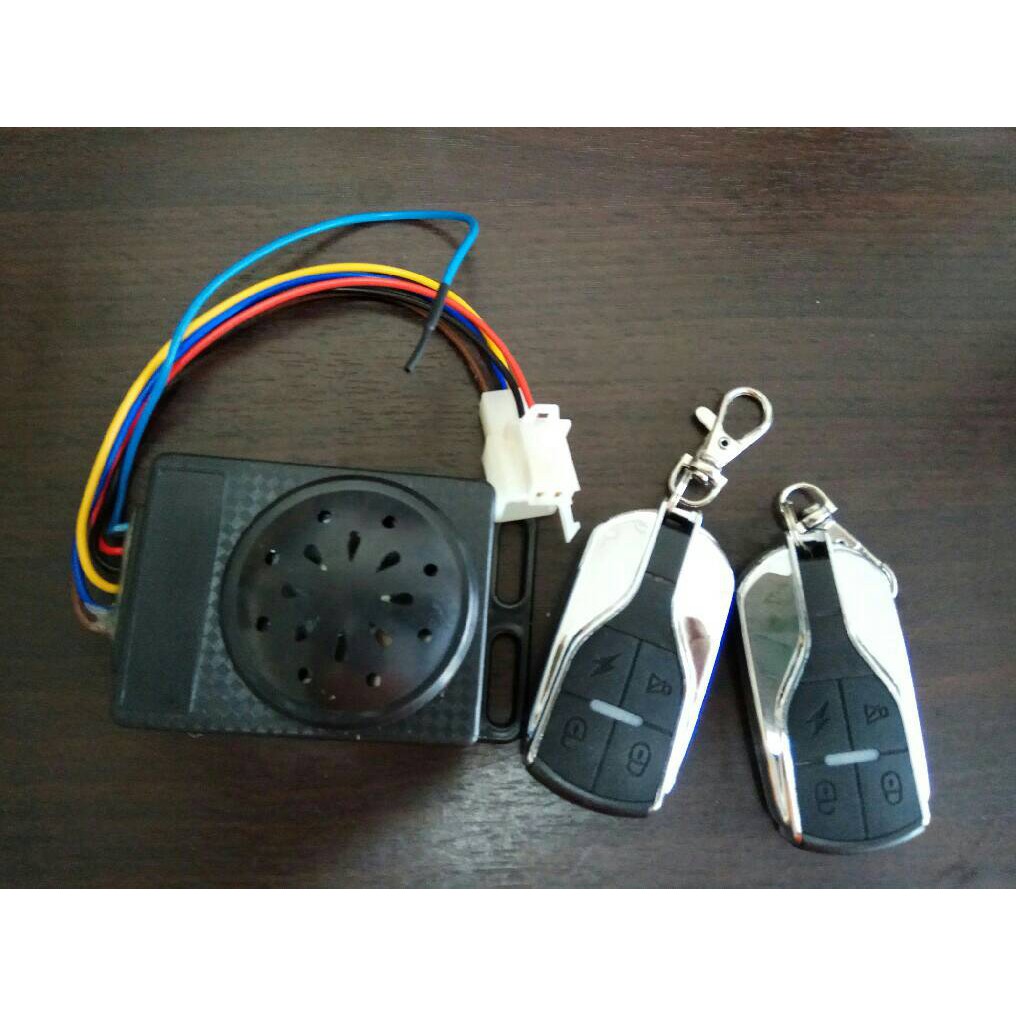 電動車48v 60v 72v 雙遙控鎖電機報警器警報器防盜器 蝦皮購物