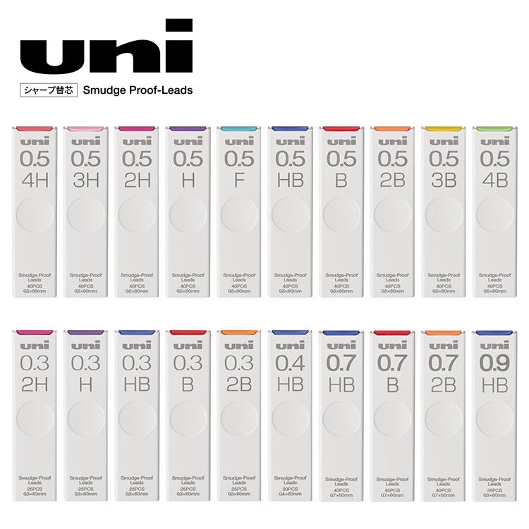 三菱 Uni Smudege Proof-Leads ULS 自動鉛筆芯 / UL-SD 四聯裝紙板補充筆芯 -耕嶢工坊