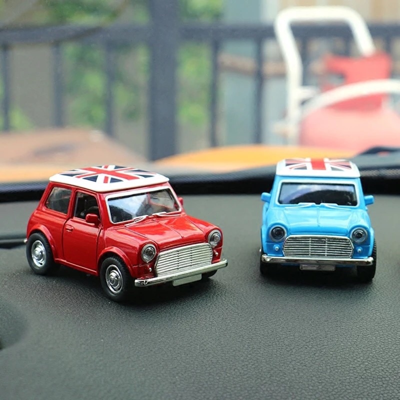 mini cooper 奧斯丁車模型卡通汽車擺件 車內裝飾擺件
