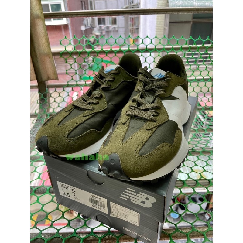 [US9.5]NEW BALANCE MS327CPE 軍綠色 公司貨 老爹鞋 九成新