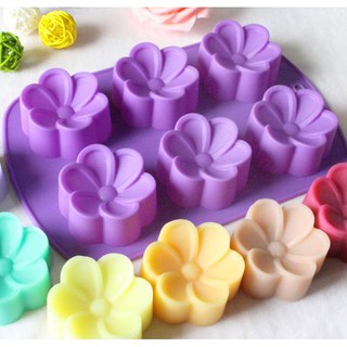 附包裝袋(177)DIY樂樂 六孔花瓣花朵 矽膠模具 果凍模 巧克力模型 冰塊模型 手工皂模 製冰盒 餅乾模具