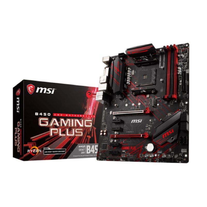 全新 MSI主機板 GAMING PLUS B450 AMD Motherboard