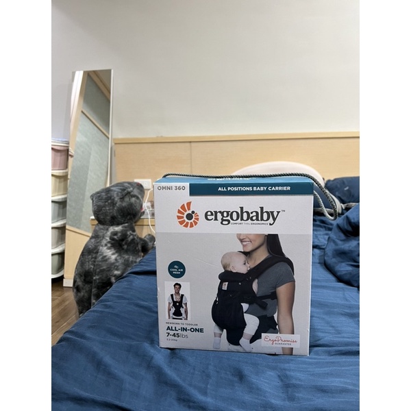 Ergobaby 美國 Omni全階段型四式360透氣款嬰兒揹巾 揹帶-瑪瑙黑