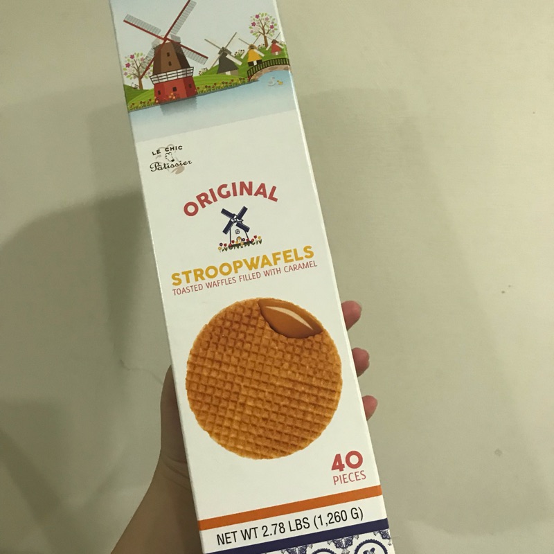 荷蘭產 國外帶回 stroopwafel 荷蘭焦糖煎餅 40入 1260g 台中可面交