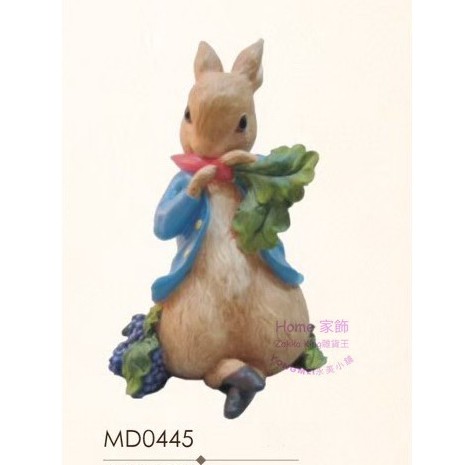 (永美小舖) 藍莓存錢筒 比得兔 彼得兔存錢桶 裝飾品 PETER RABBIT 吃蘿蔔 撲滿擺飾  正版授權