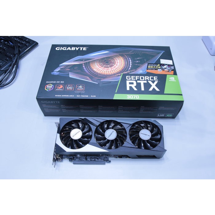 冠錡電腦 客人寄賣 技嘉 RTX3070 GAMING OC 8G 三風扇超頻 電競顯卡 支援RGB/靜音