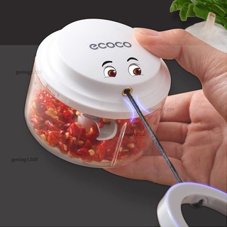 優惠價手動手拉式攪碎機 攪碎搗蒜 多功能 食物料理器 調理器 佐料 攪菜 絞肉 輔食 奶昔 打蛋gming1209