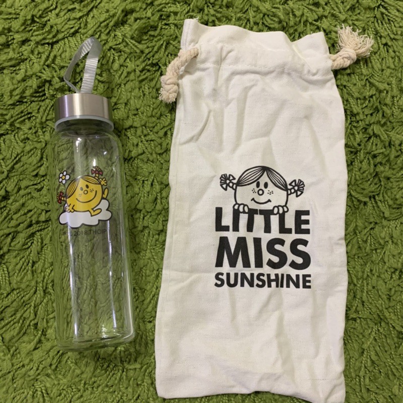 Mr.Men and little Miss 奇先生妙小姐 玻璃水瓶+布套 水瓶  玻璃水瓶