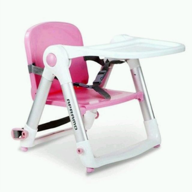 《限量新色/馬卡龍粉》英國 Apramo Flippa Dining Booster 多功能性折疊式兒童餐椅
