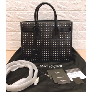 （🔕已售）正品YSL風琴包限量款SAINT LAURENT SAC DE JOUR SOUPLE Bag YSL 鉚釘