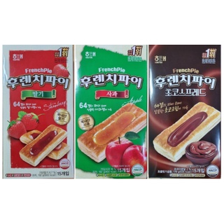 韓國零食[HAITAI]French Pie 192g草莓/蘋果/巧克力套餐/(15ea)韓國料理
