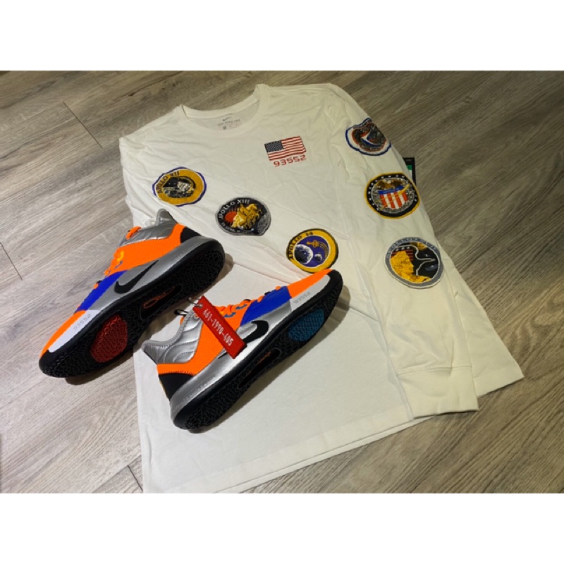 [飛董]  NIKE PG3 NASA 太空總署 長T Tee 男裝 白色