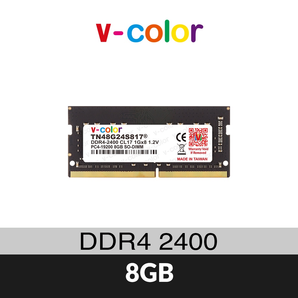 v-color 全何 8GB (8GBx1) DDR4 2400MHz 筆記型記憶體