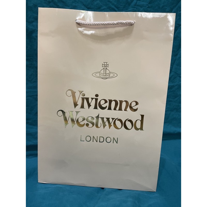 精品紙袋 Vivienne Westwood 粉紅 燙金 限量 現貨 正品 二手