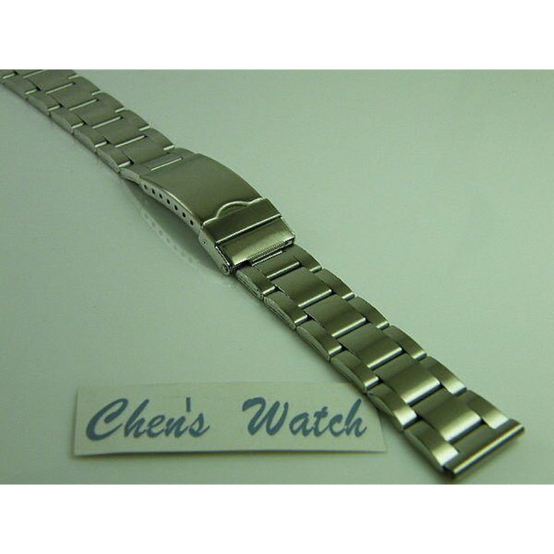 錶帶屋 平頭不鏽鋼製單折扣錶帶有效替代 14mm