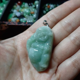翡翠一姐果綠糯種厚裝站彌勒~