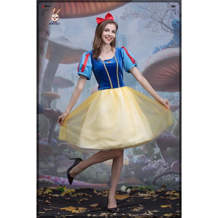 【 免運】二次元 cospaly C服 萬圣節服裝 cosplay白雪公主裙 派對服角色扮演出服迪士尼表演服