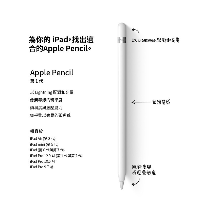 Apple Pencil 1 一代 觸控筆 全新 現貨 原廠保固 蘋果筆 apple筆 iPad筆 一代 rpnew07
