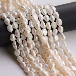 水滴精品-$（貨號K11） 天然淡水珍珠直孔兩面光異形珍珠~散珠串 手工飾品DIY材料配件