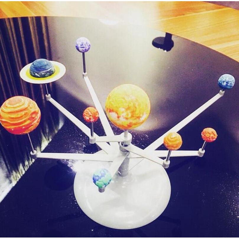 兒童天文學科學項目太陽系天文館模型diy可旋轉玩具 蝦皮購物