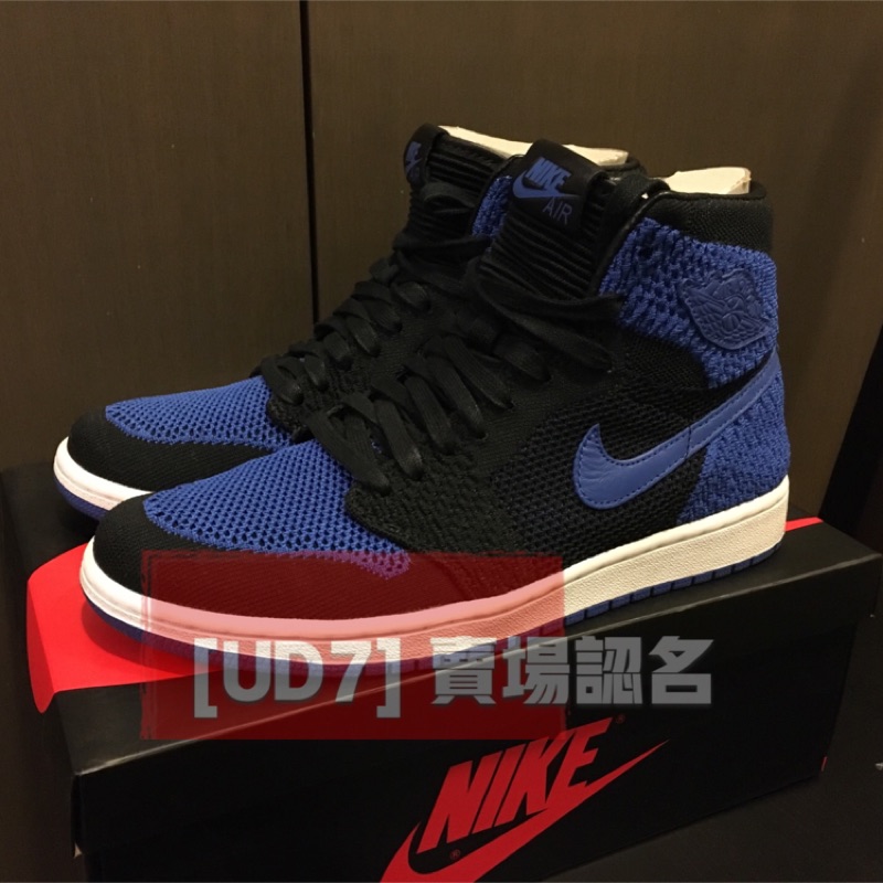 極新 Nike Air Jordan 1 Flyknit Royal blue 黑藍 919704-006