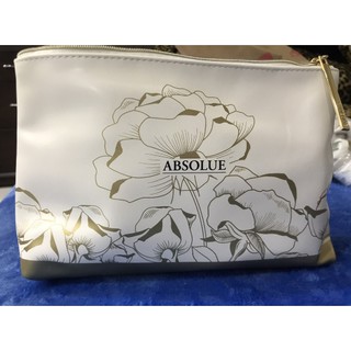 現貨！！LANCOME 蘭蔻 ABSOLUE白色滑面皮革化妝包