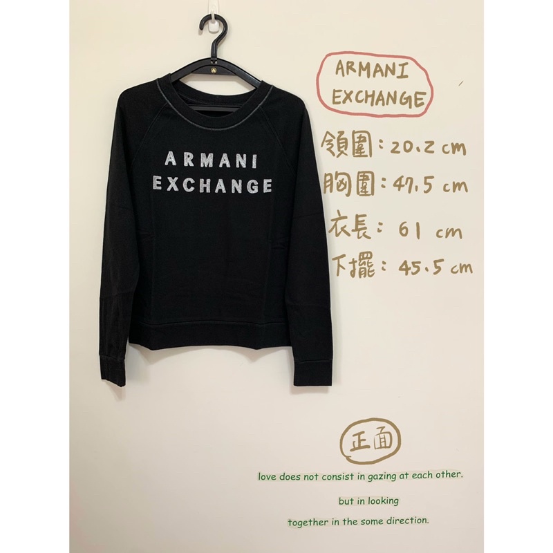 [Armani Exchange] 黑色薄長袖 薄衛衣 質感精品上衣