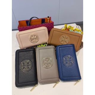美國代購 100%正品 tory-burch TB 真皮 簡約 大logo 錢夾 長夾 卡包 零錢包 手包 附購證