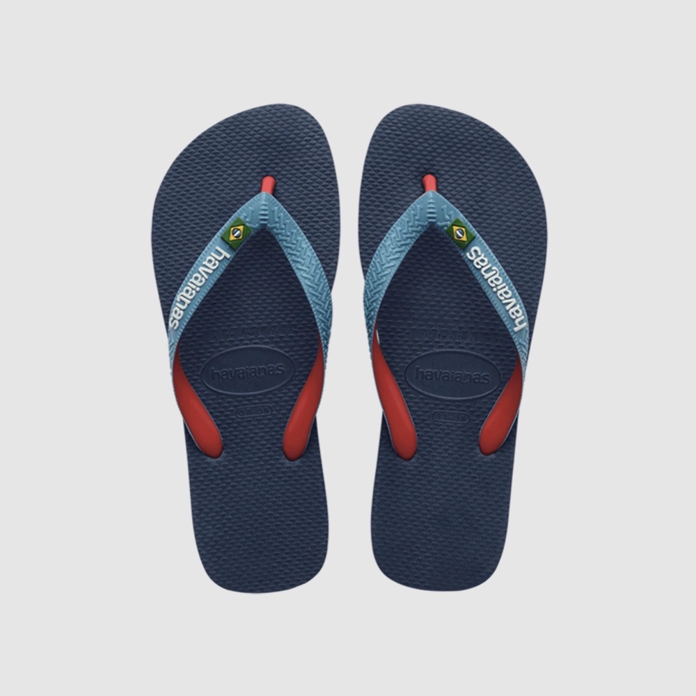 havaianas 哈瓦仕 男款 夾腳拖 Brasil Mix Flip Flops 藍／紅