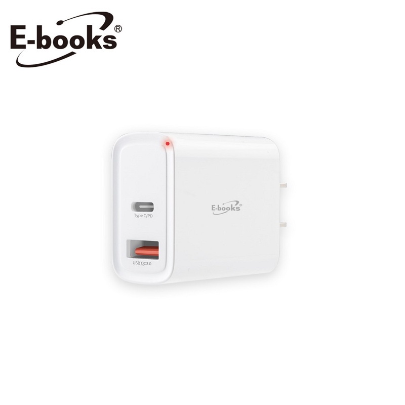 【E-books】B60 高效能 20W PD+QC3.0 雙孔快速充電器 TAAZE讀冊生活網路書店