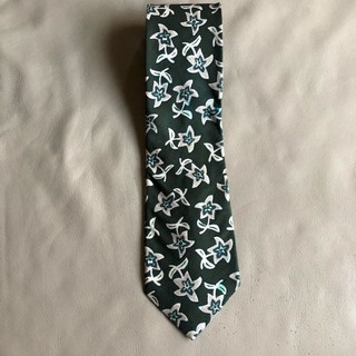 Kurt Geiger 綠色 花紋 手打領帶