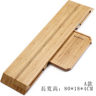 5Cgo竹盤茶盤排水簡約功夫茶具套裝茶臺實木家用日式茶海竹製託盤整塊大號排水流暢復古風單層582962532127