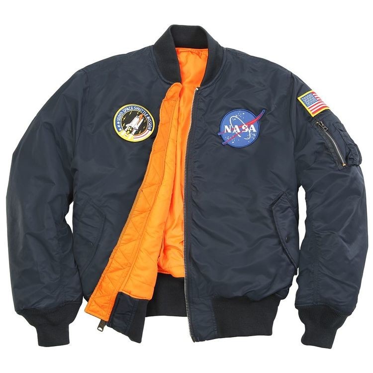 現貨 ALPHA INDUSTRIES / NASA MA-1 FLIGHT JACKET NASA 徽章 深藍色