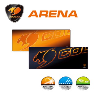 【COUGAR 美洲獅】ARENA 超大型電競專用滑鼠墊 XL 黑/橘