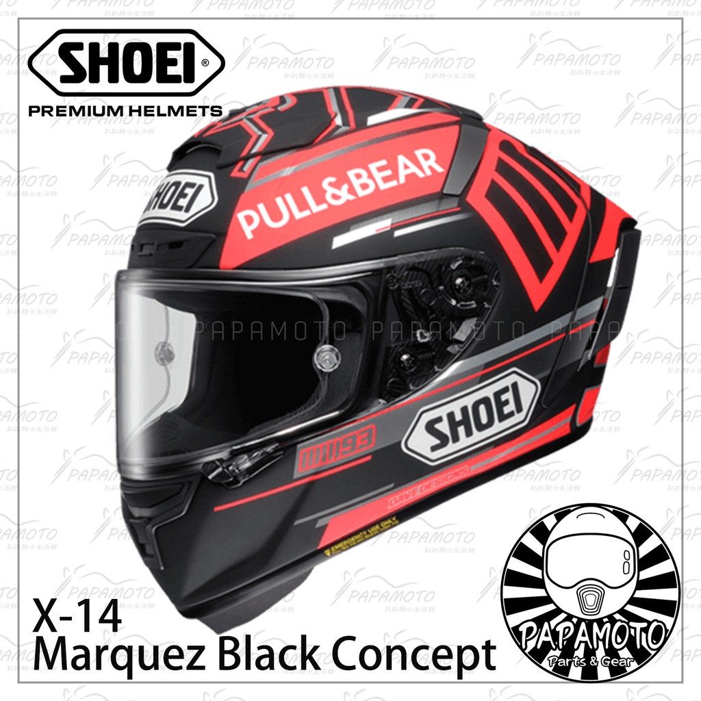 趴趴騎士 Shoei X14 Marquez Black Concept 冬測帽93 X Fourteen 蝦皮購物