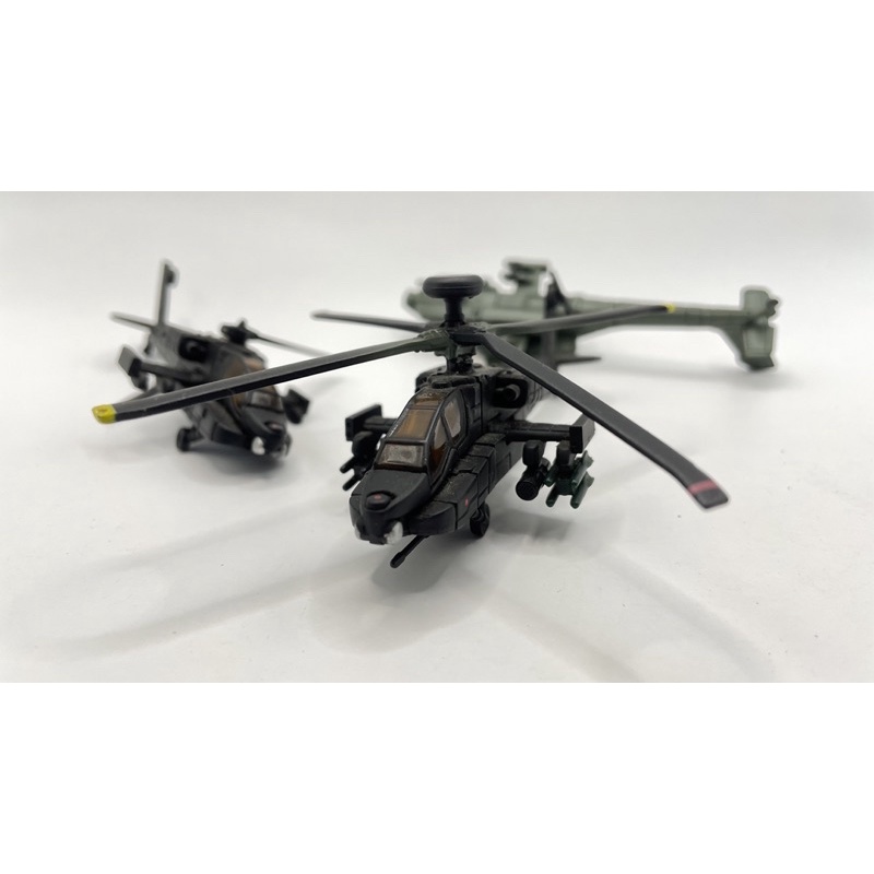阿帕契 戰鬥直升機 益智 4D 拼圖 模型 （3架合售，有缺零件，現況如相片，無盒）