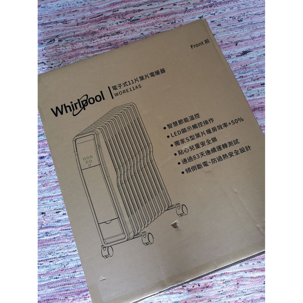 Whirlpool惠而浦-11葉片電子式電暖器 WORE11AS